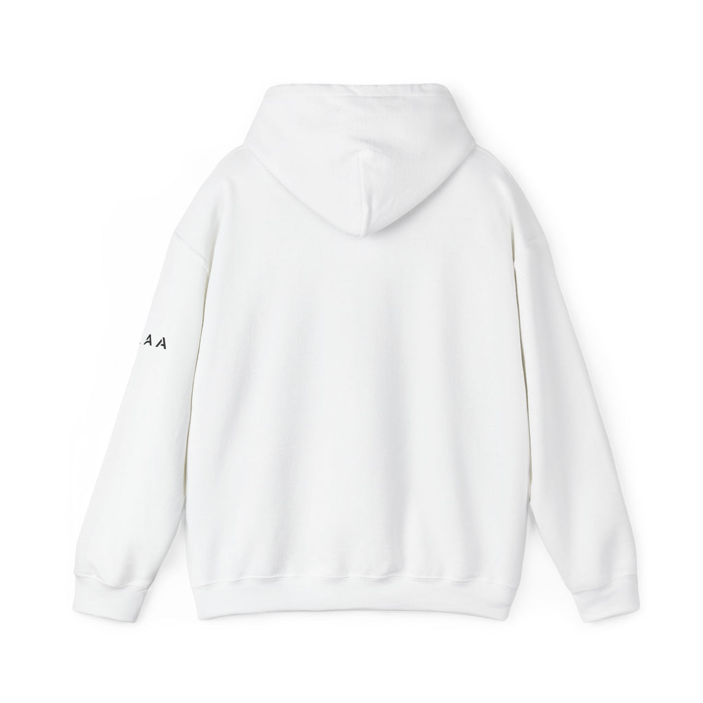 Minimal Cross Hoodie — Small Chest Christian Cross Pullover