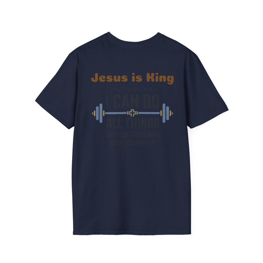 Unisex Cross T-Shirt - Philippians 4:13 - Lifting T-Shirt