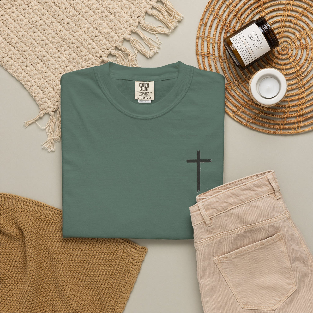 Built by Faith T-Shirt — Christian Cross Gym Tee