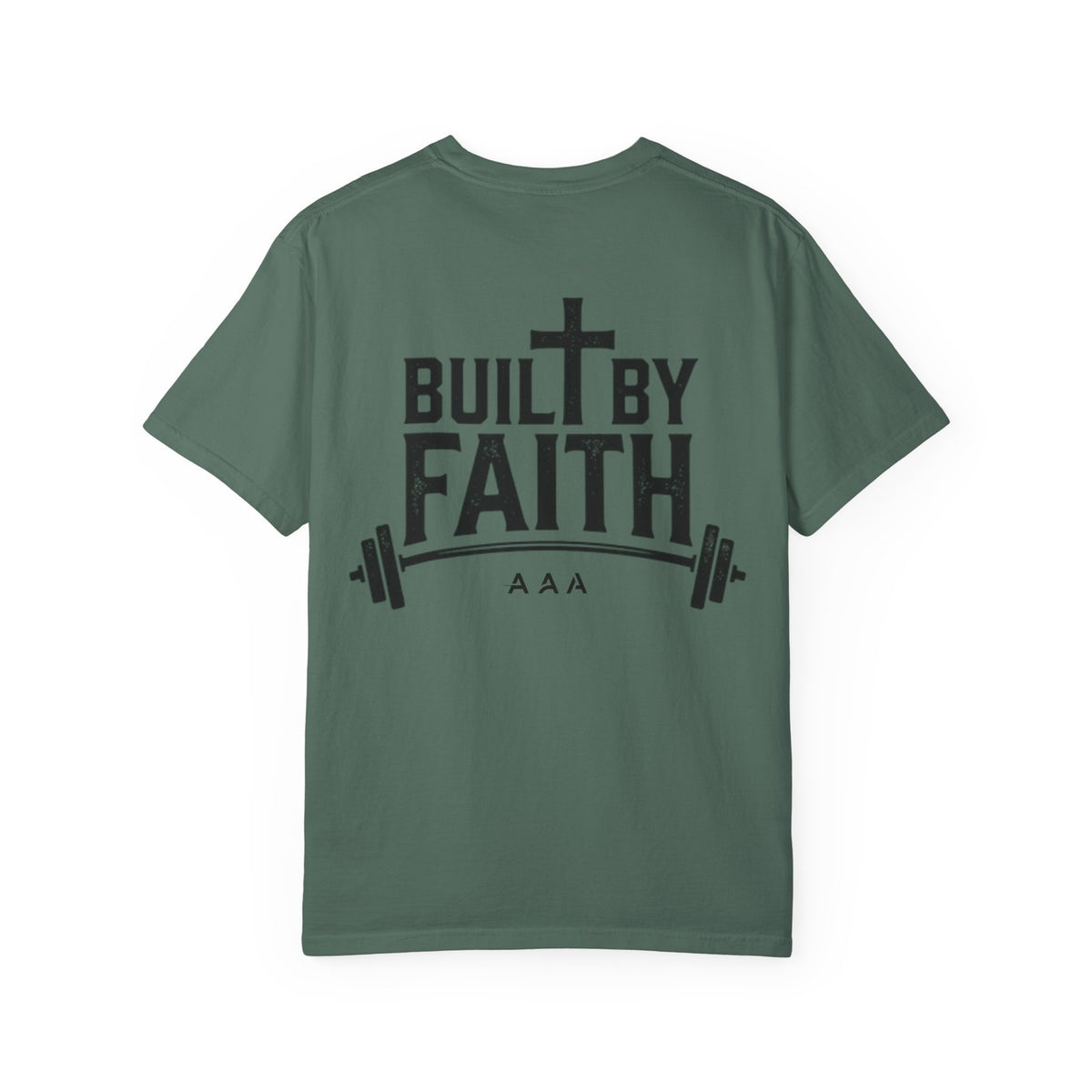 Built by Faith T-Shirt — Christian Cross Gym Tee