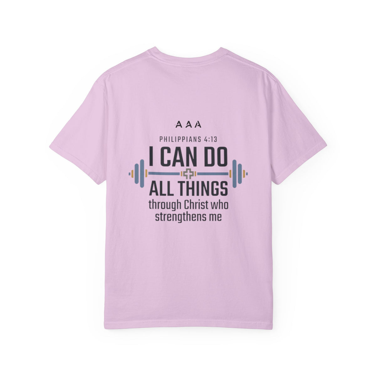 Christian Fitness T-Shirt - Philippians 4:13 Cross Gym Tee