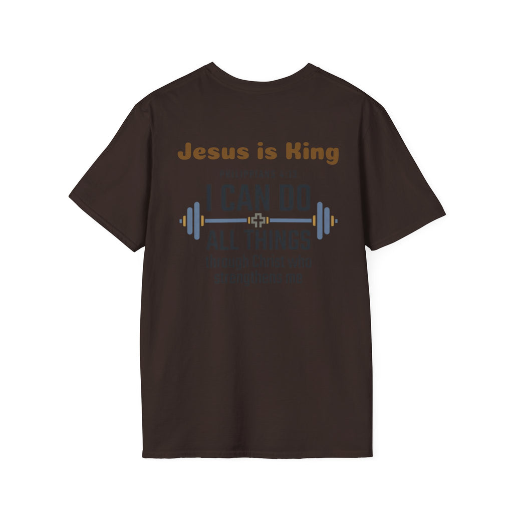 Unisex Cross T-Shirt - Philippians 4:13 - Lifting T-Shirt
