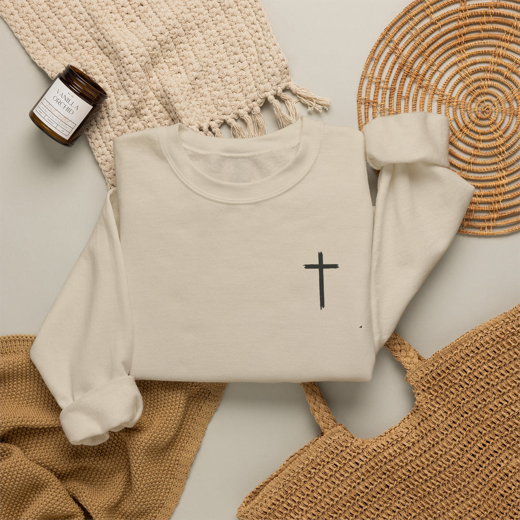 Christian Fitness Sweatshirt — “I Can Do All Things” Barbell Crewneck