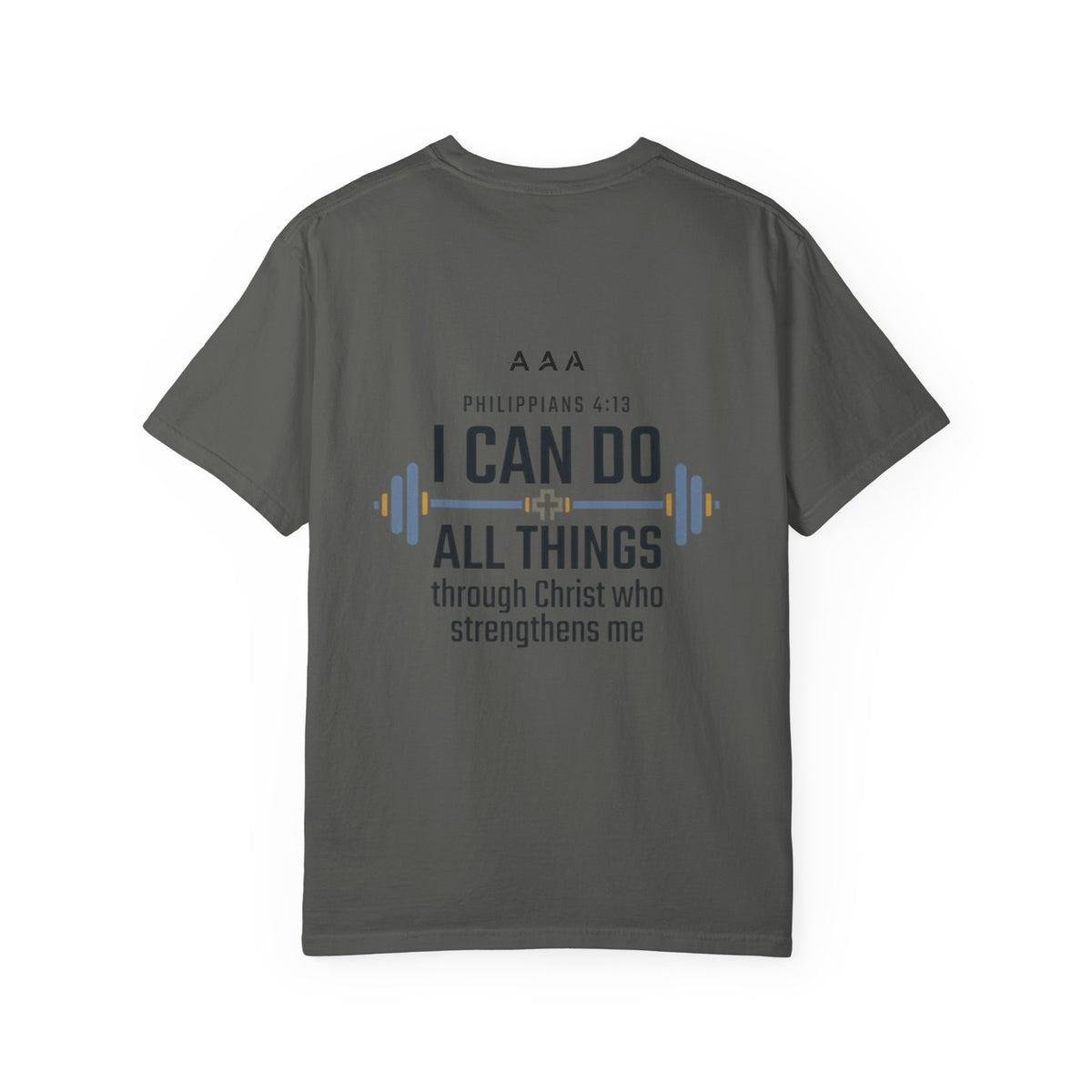 Christian Fitness T-Shirt - Philippians 4:13 Cross Gym Tee
