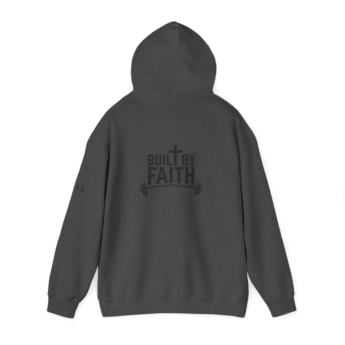 Built By Faith Hoodie — Christian Fitness Cross Pullover
