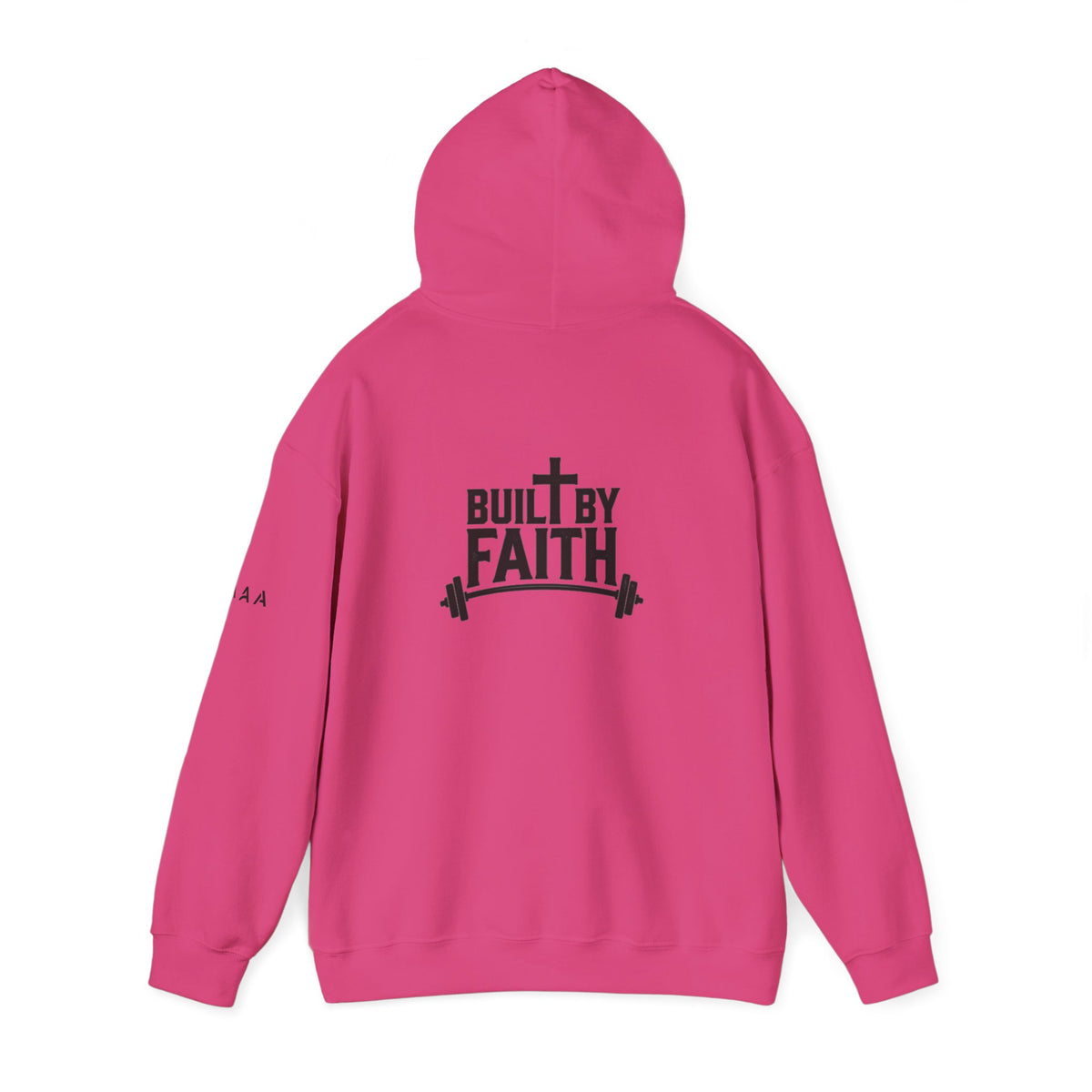 Built By Faith Hoodie — Christian Fitness Cross Pullover