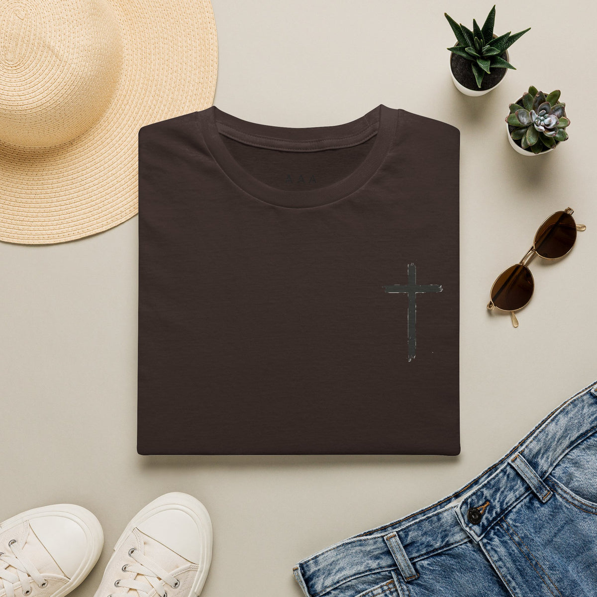 Unisex Cross T-Shirt - Philippians 4:13 - Lifting T-Shirt