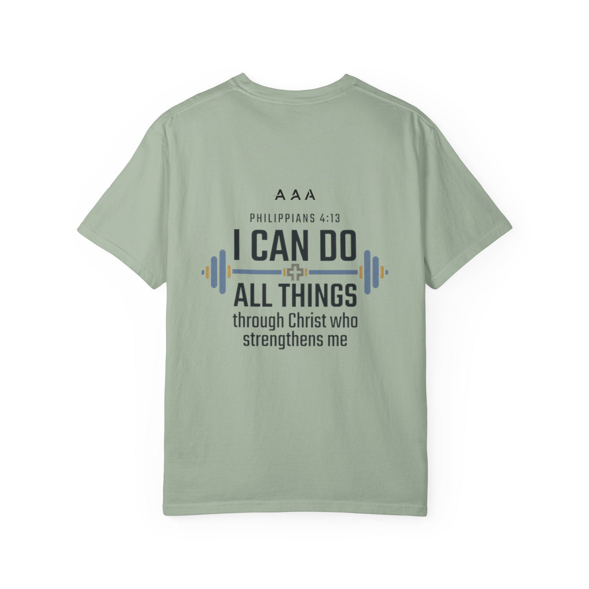 Christian Fitness T-Shirt - Philippians 4:13 Cross Gym Tee