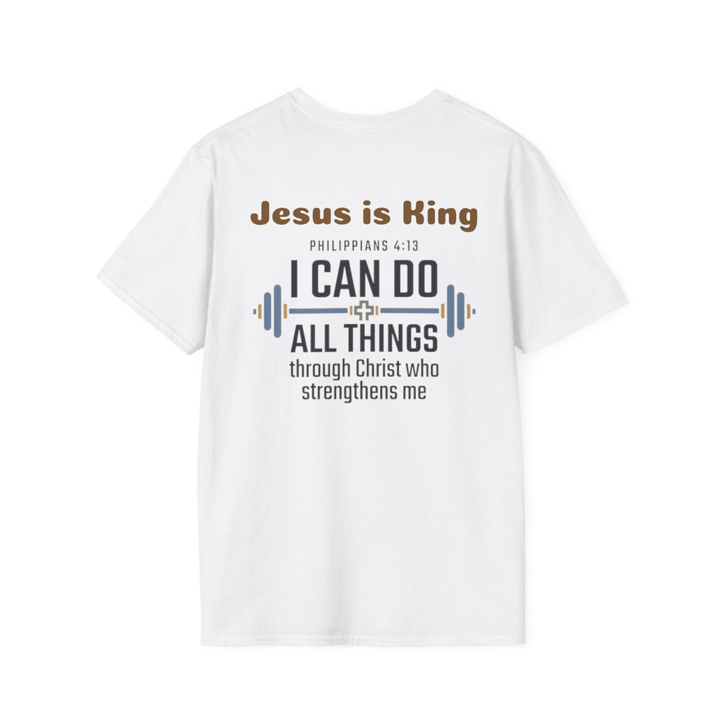 Unisex Cross T-Shirt - Philippians 4:13 - Lifting T-Shirt
