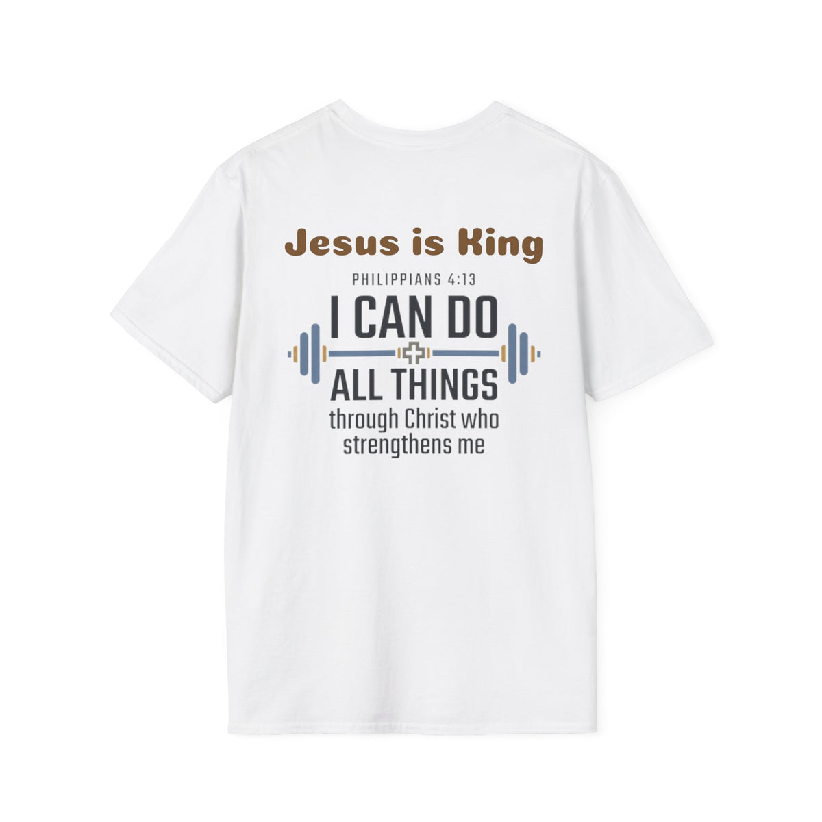 Unisex Cross T-Shirt - Philippians 4:13 - Lifting T-Shirt