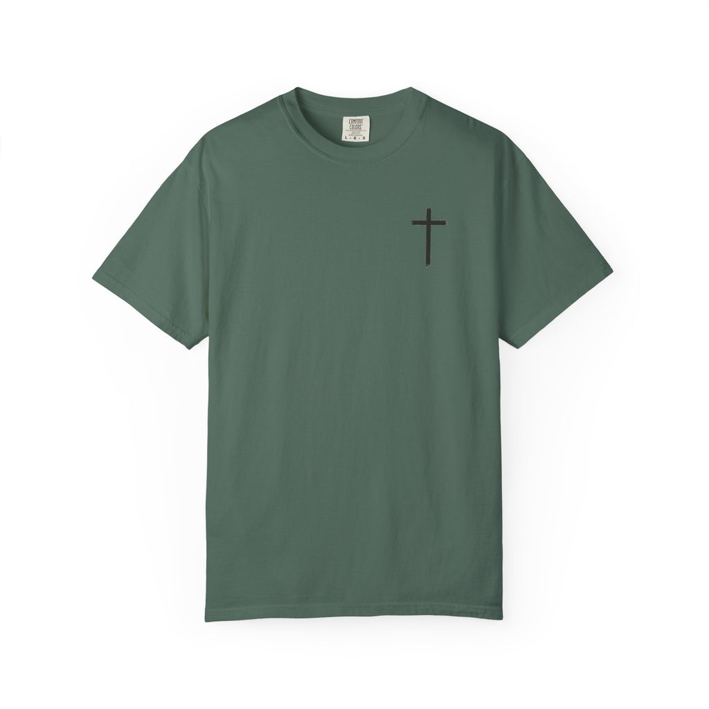 Built by Faith T-Shirt — Christian Cross Gym Tee