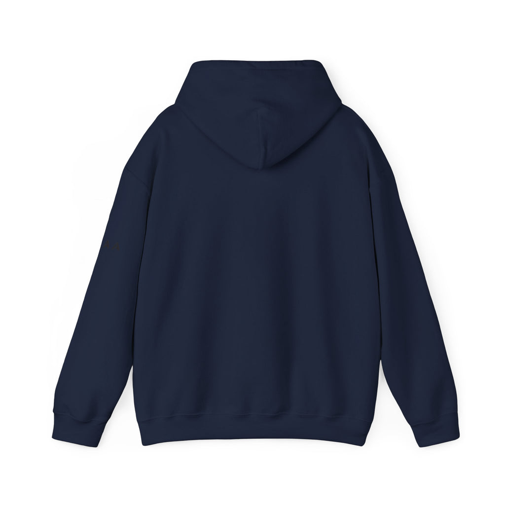 Minimal Cross Hoodie — Small Chest Christian Cross Pullover