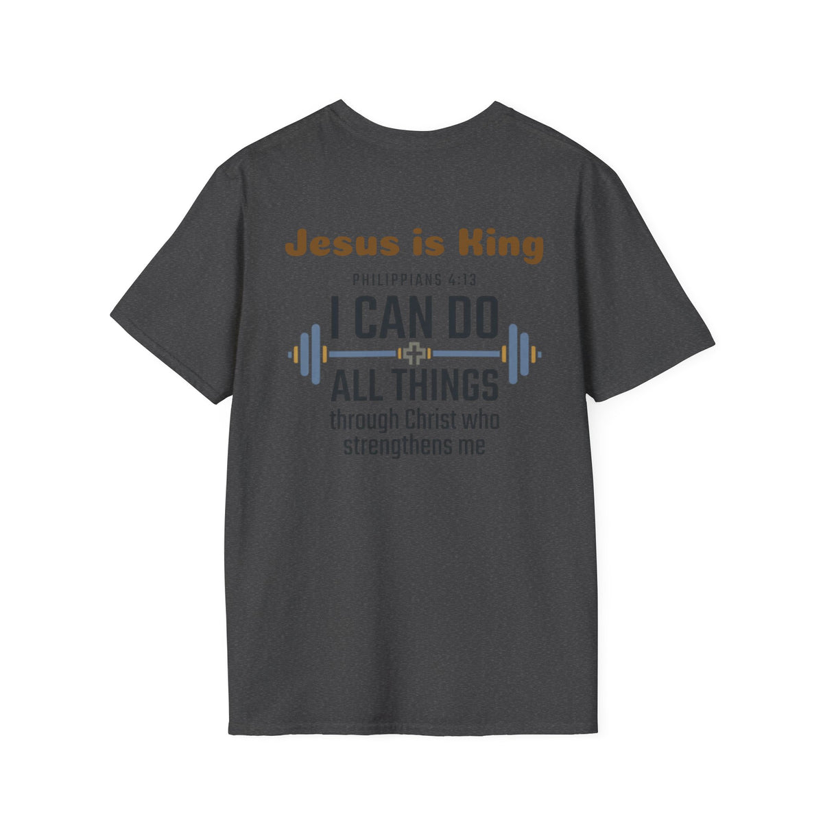 Unisex Cross T-Shirt - Philippians 4:13 - Lifting T-Shirt