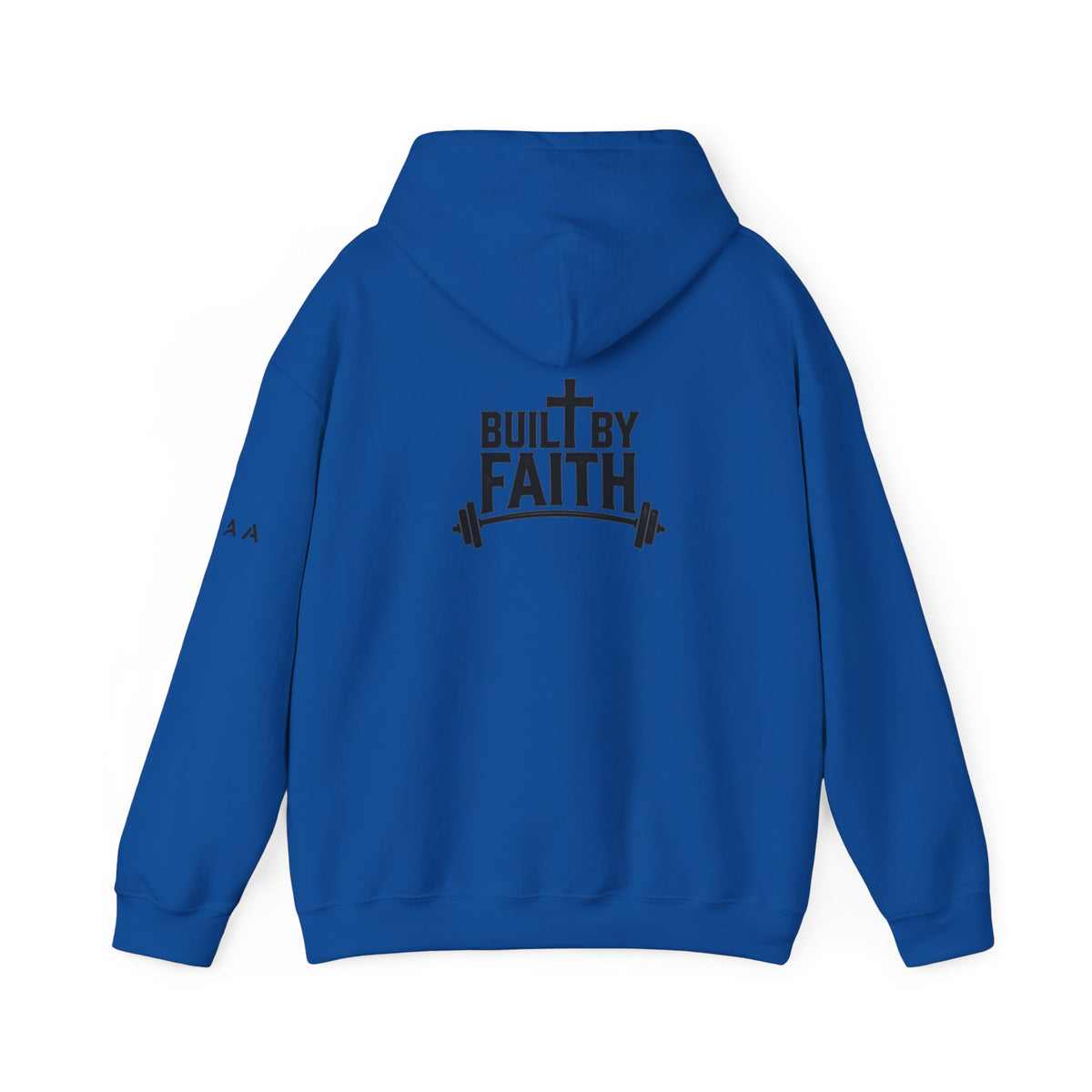 Built By Faith Hoodie — Christian Fitness Cross Pullover