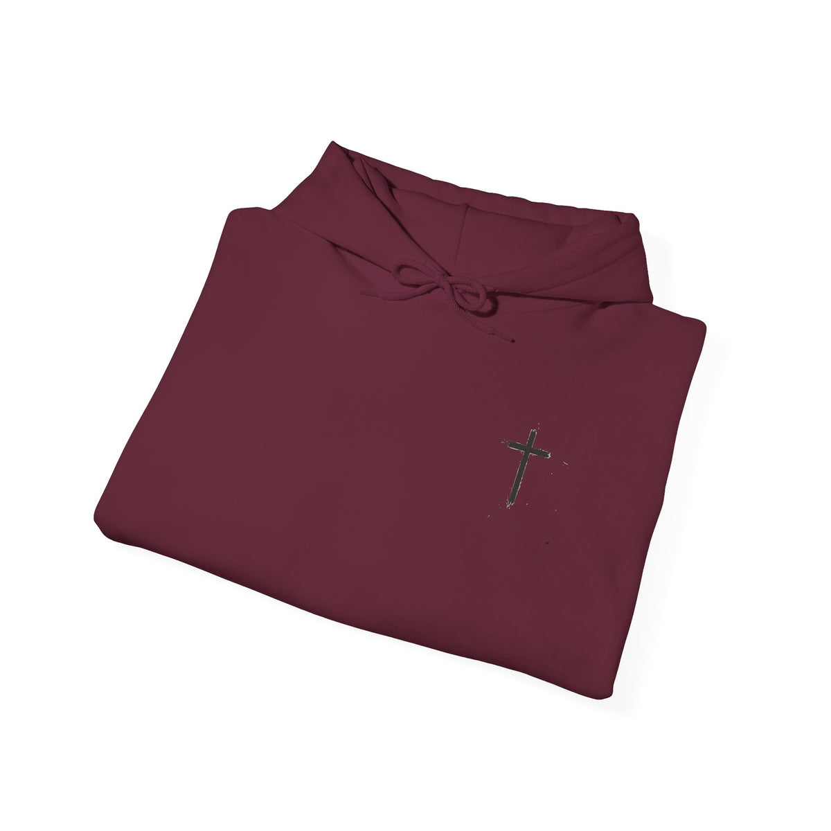 Built By Faith Hoodie — Christian Fitness Cross Pullover