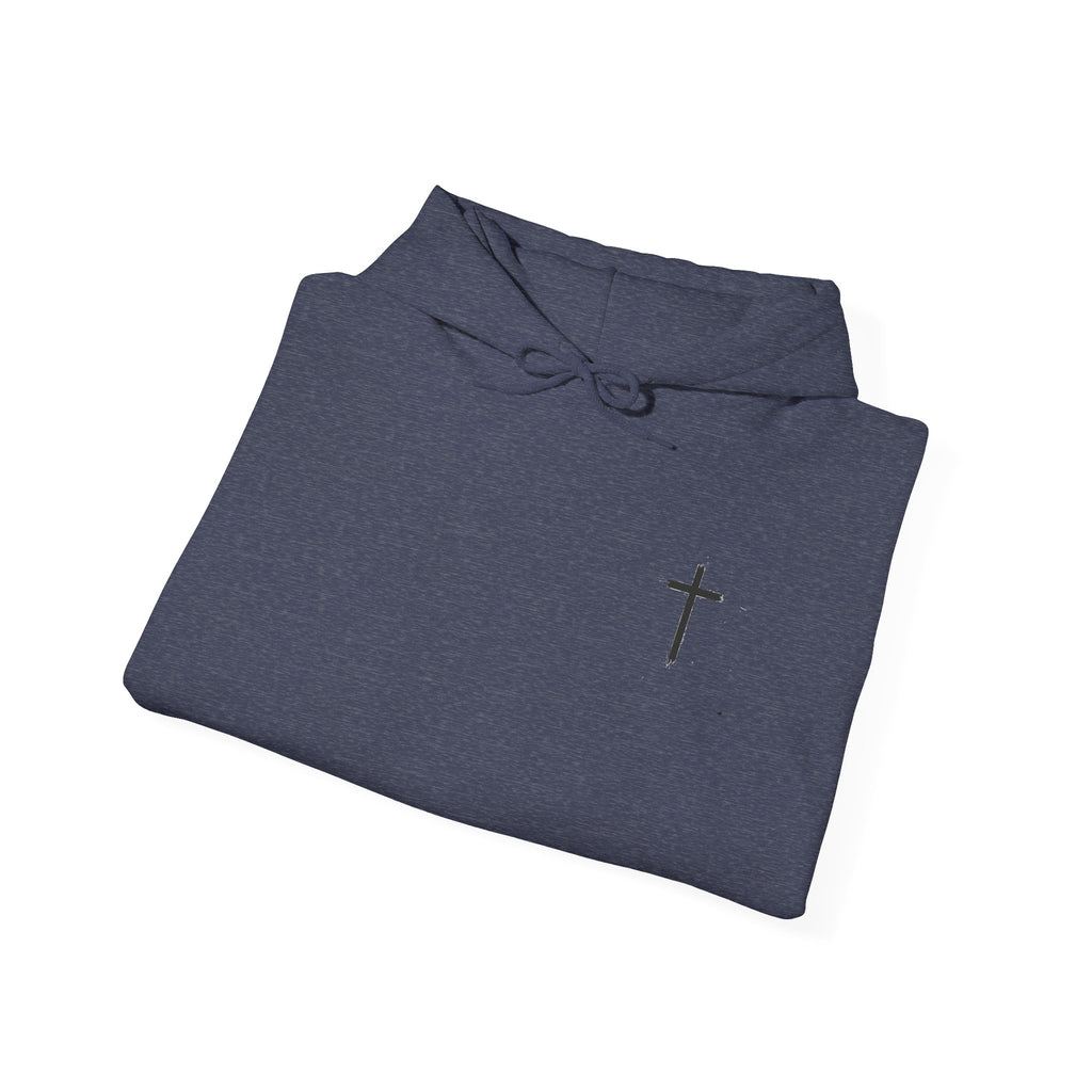 Built By Faith Hoodie — Christian Fitness Cross Pullover