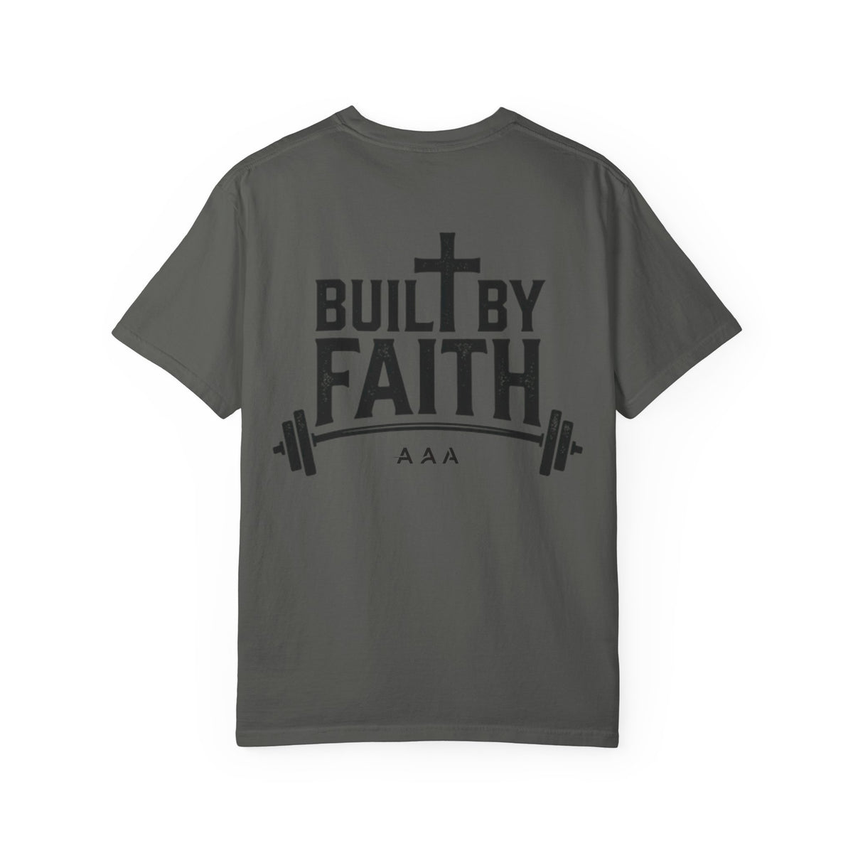 Built by Faith T-Shirt — Christian Cross Gym Tee