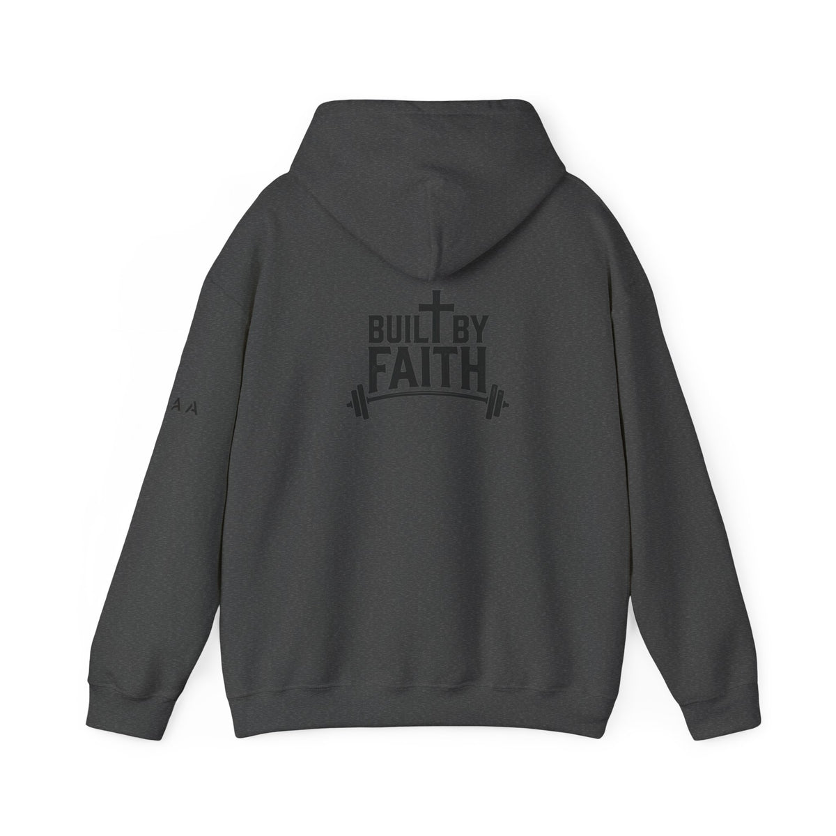 Built By Faith Hoodie — Christian Fitness Cross Pullover