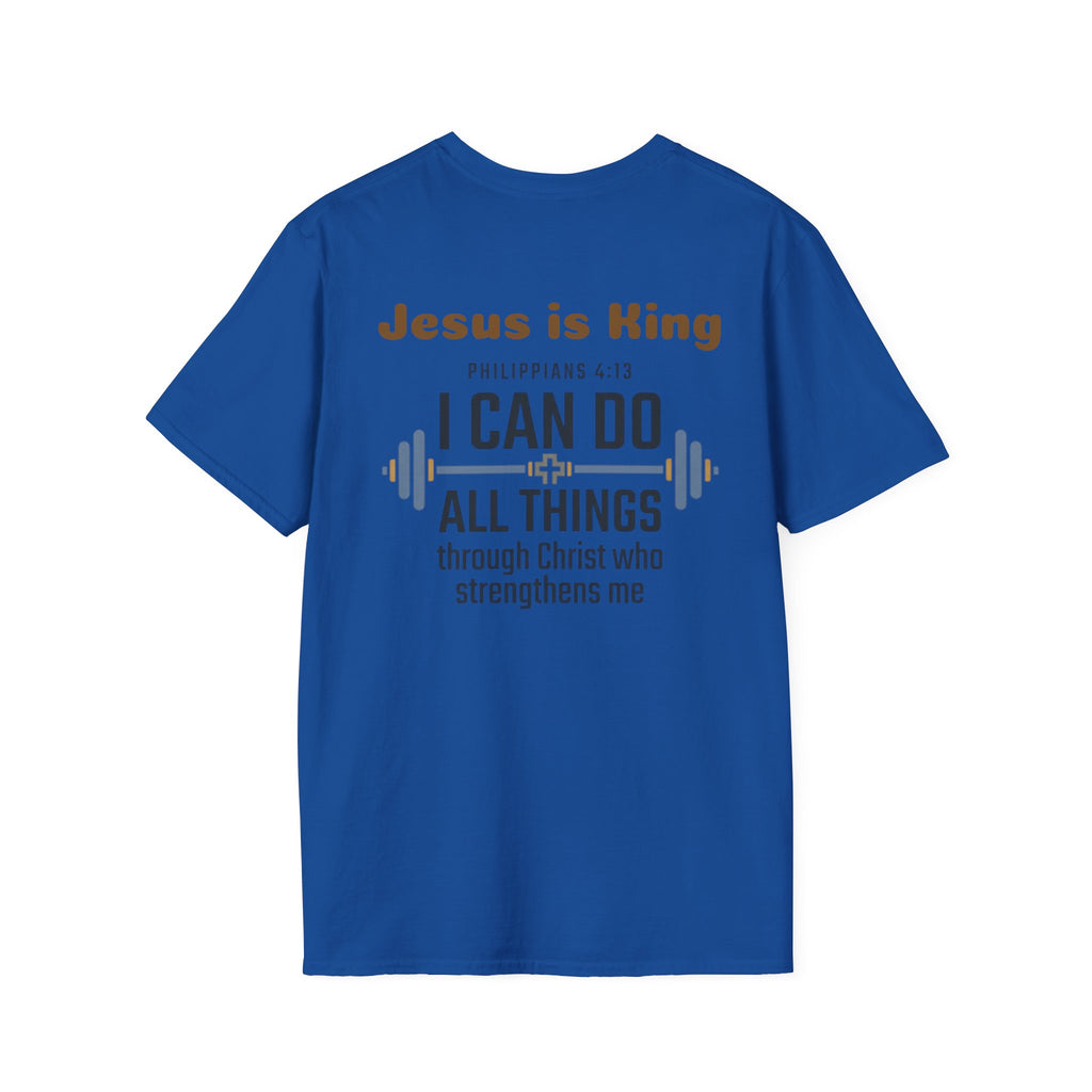 Unisex Cross T-Shirt - Philippians 4:13 - Lifting T-Shirt