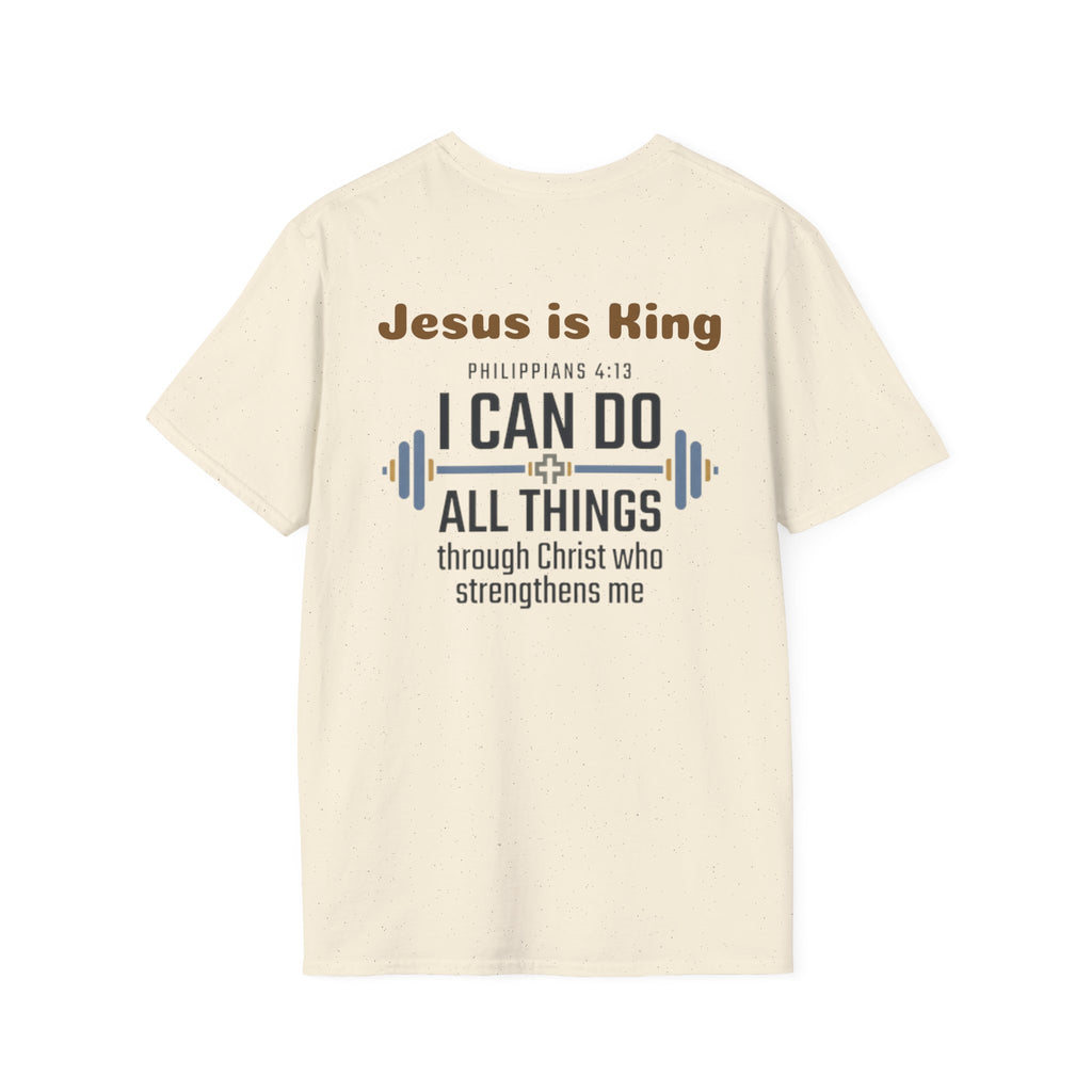 Unisex Cross T-Shirt - Philippians 4:13 - Lifting T-Shirt