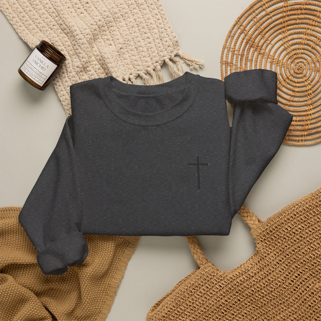 Christian Fitness Sweatshirt — “I Can Do All Things” Barbell Crewneck