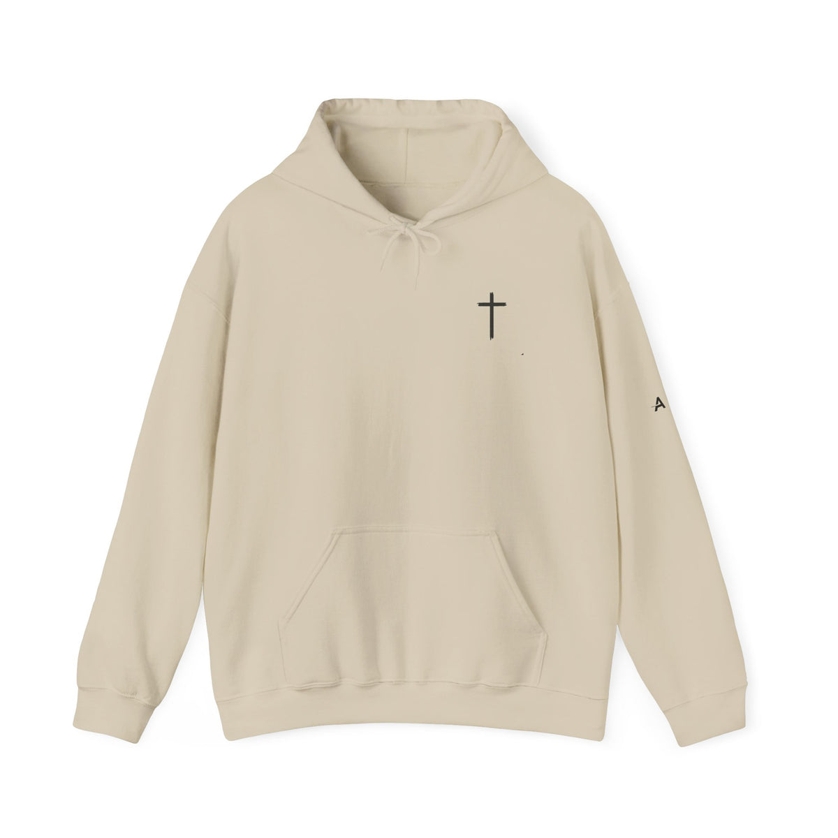 Built By Faith Hoodie — Christian Fitness Cross Pullover
