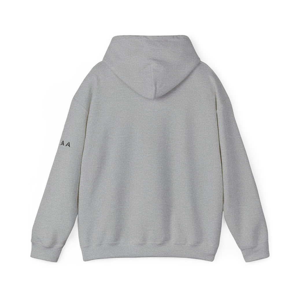 Minimal Cross Hoodie — Small Chest Christian Cross Pullover