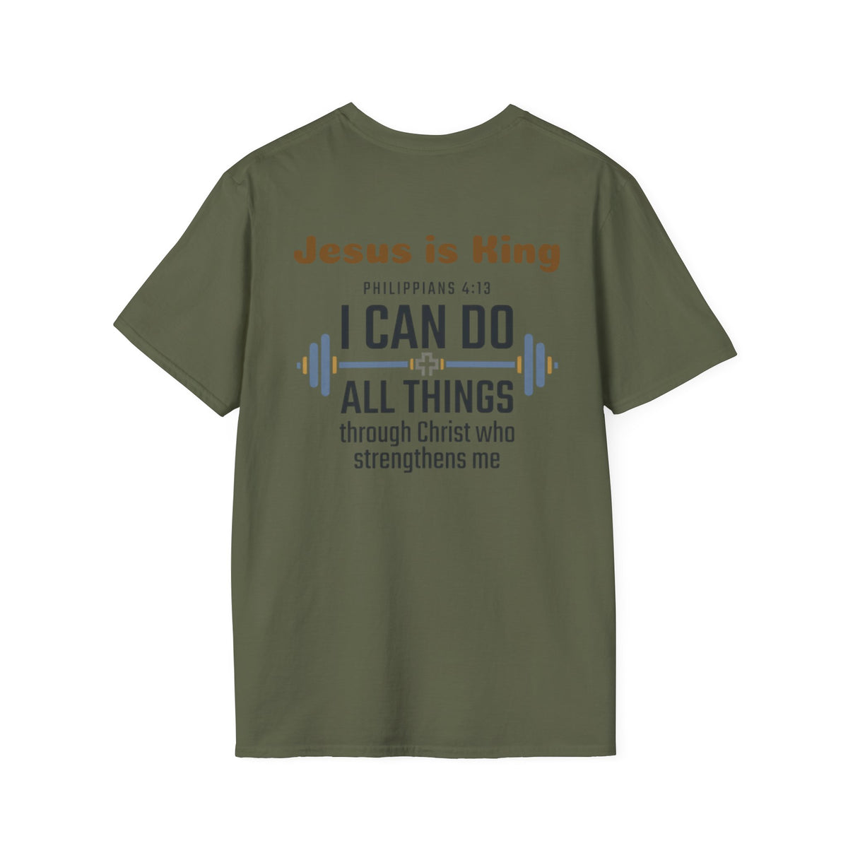 Unisex Cross T-Shirt - Philippians 4:13 - Lifting T-Shirt