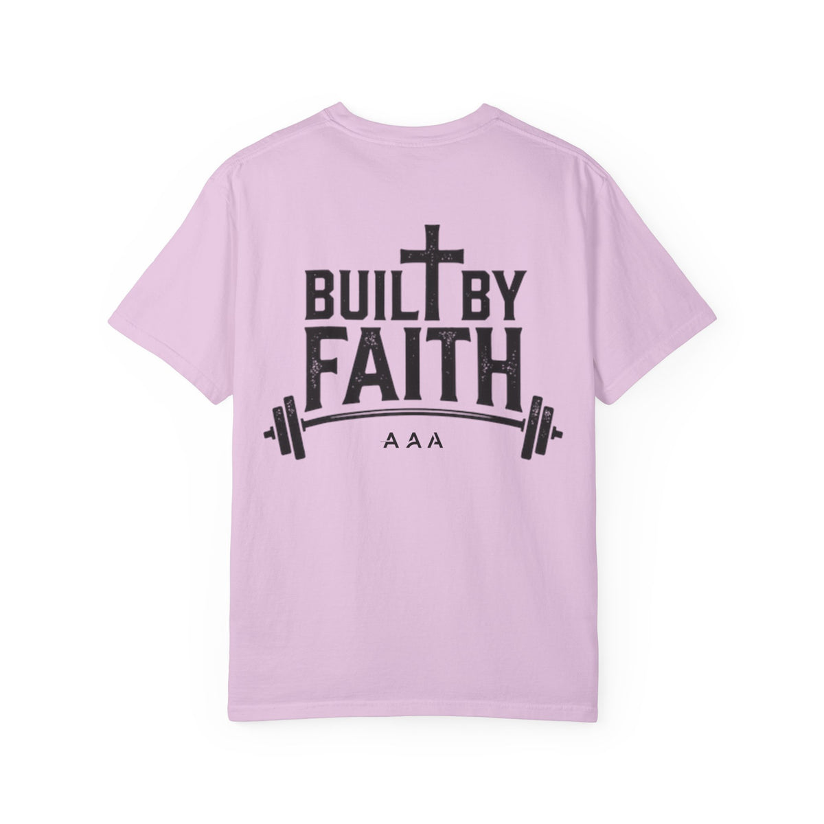 Built by Faith T-Shirt — Christian Cross Gym Tee