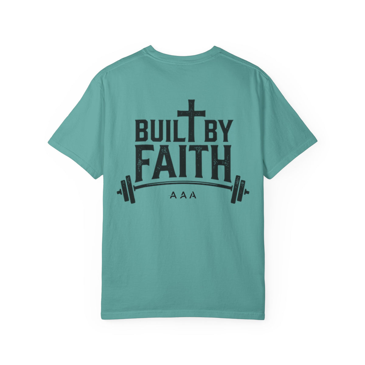Built by Faith T-Shirt — Christian Cross Gym Tee
