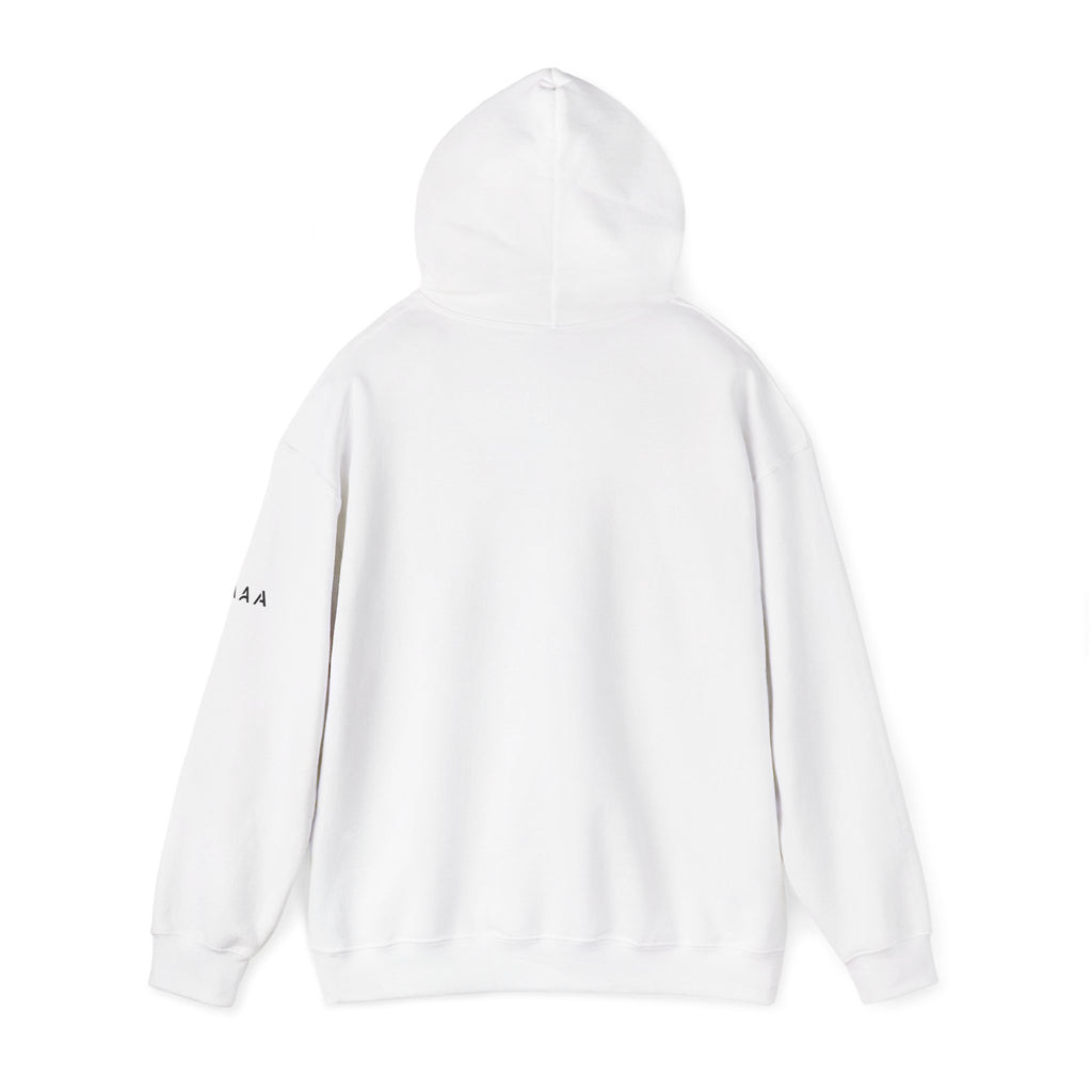 Minimal Cross Hoodie — Small Chest Christian Cross Pullover