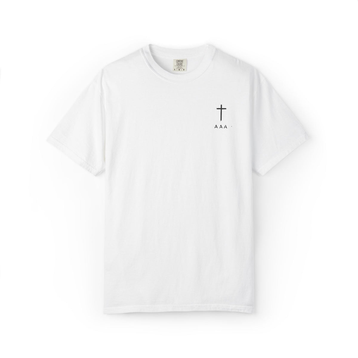 Christian T-Shirt — “Pray Be to the Lord My Rock” Religious Tee with Cross