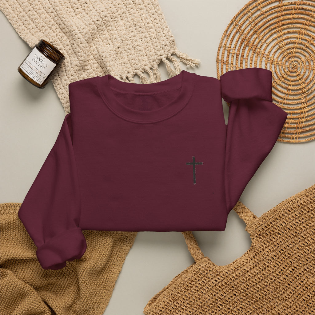 Minimalist Cross Crewneck Sweatshirt – AAA Chest Logo