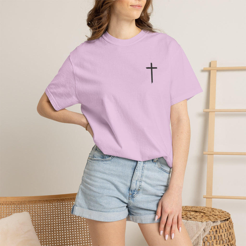 Built by Faith T-Shirt — Christian Cross Gym Tee