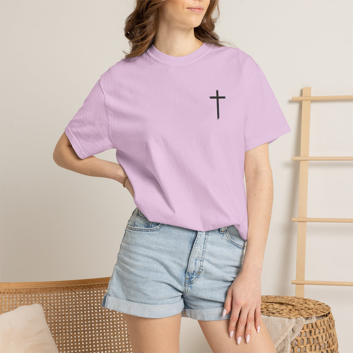 Built by Faith T-Shirt — Christian Cross Gym Tee