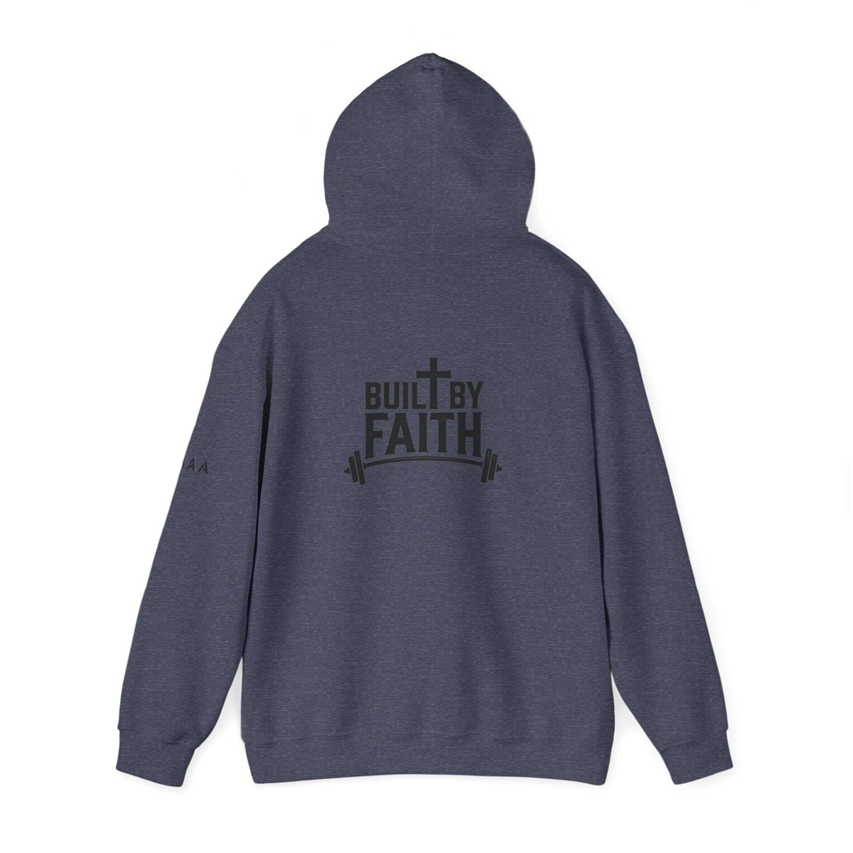 Built By Faith Hoodie — Christian Fitness Cross Pullover